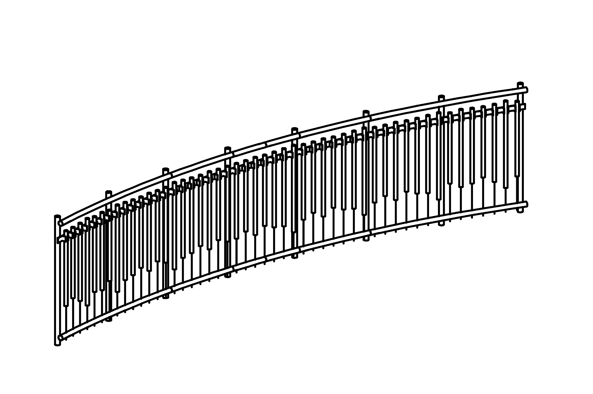 Melodic Fence, melody "Hänschen klein" 