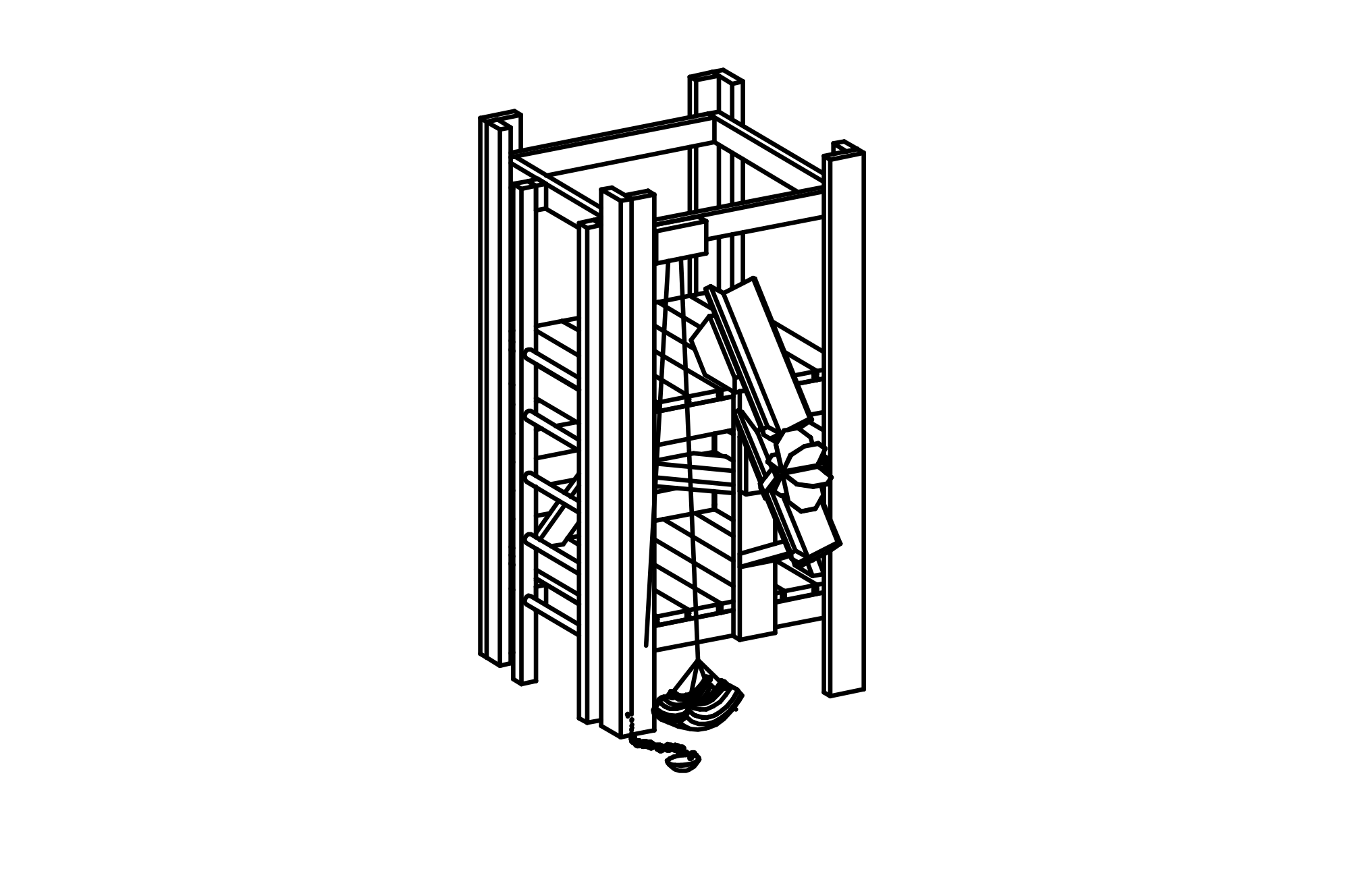 Hut Combination 34 with sand hoist