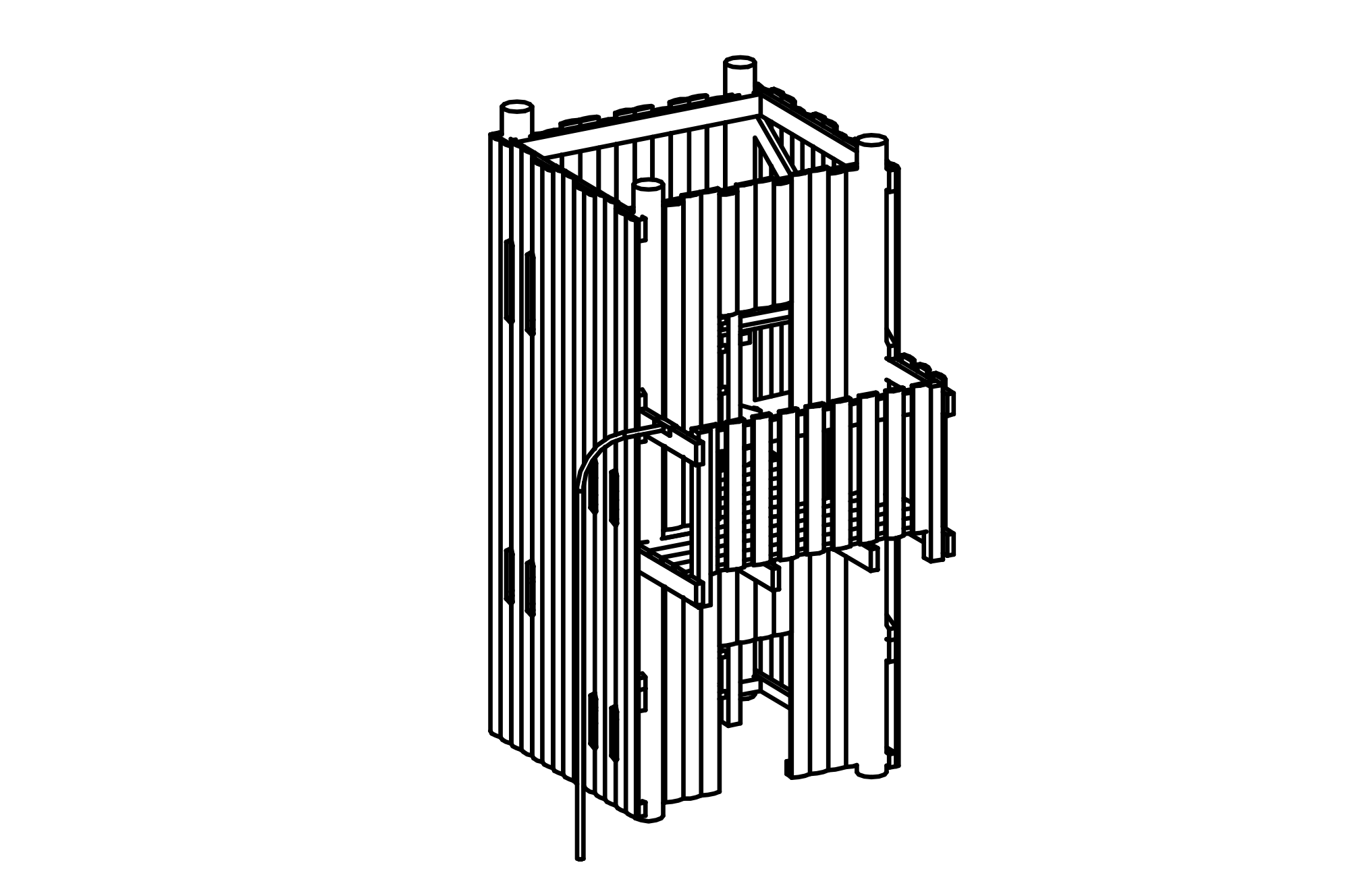 Look-out Tower, height = 2 m