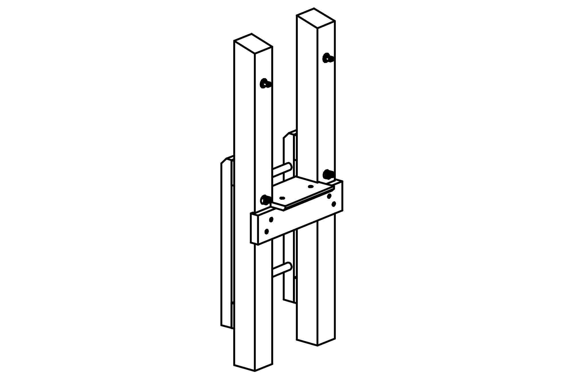 End Frame with ladder, square timber