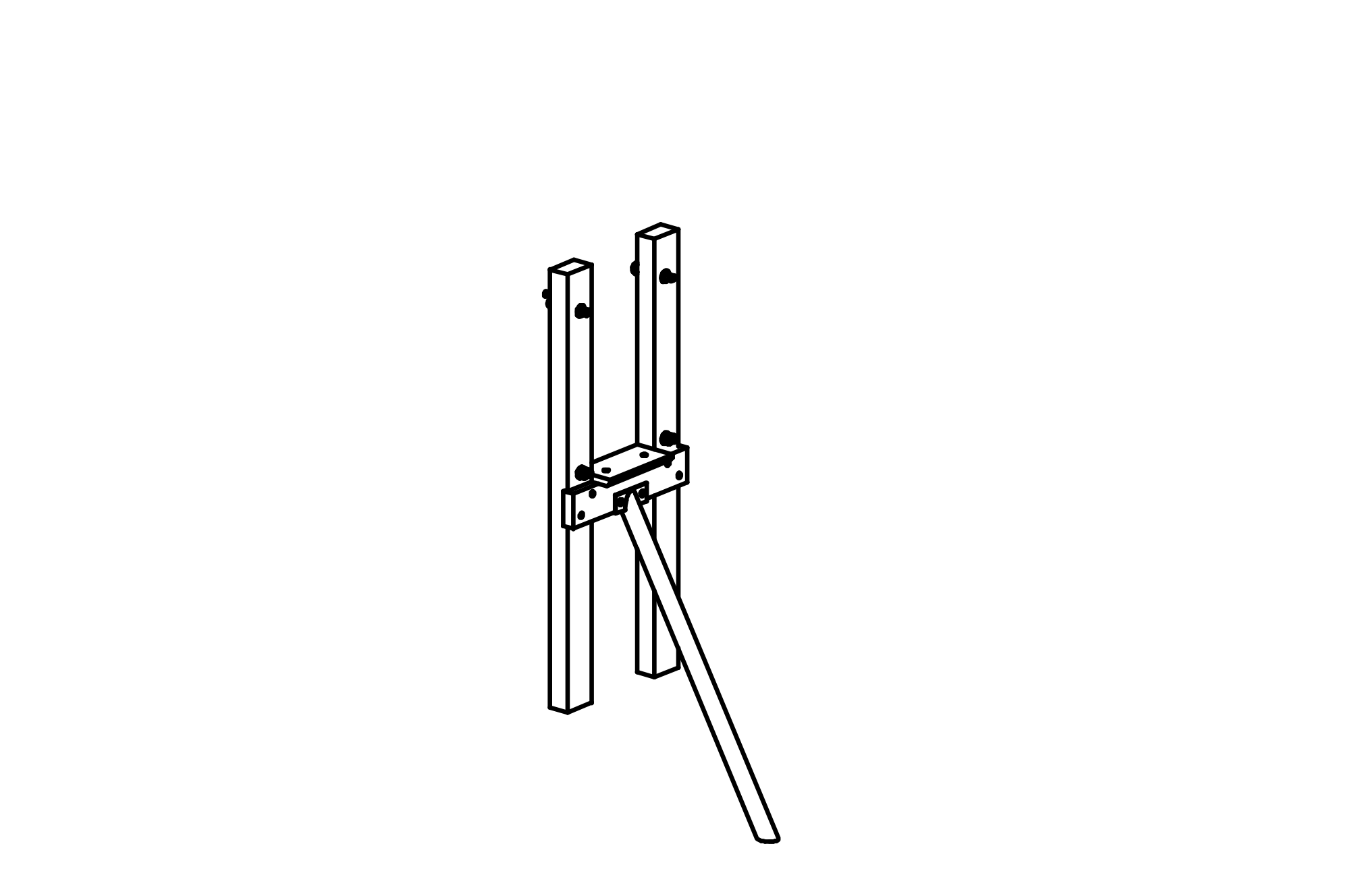 Support Frame for Platforms, height = 1.5 m