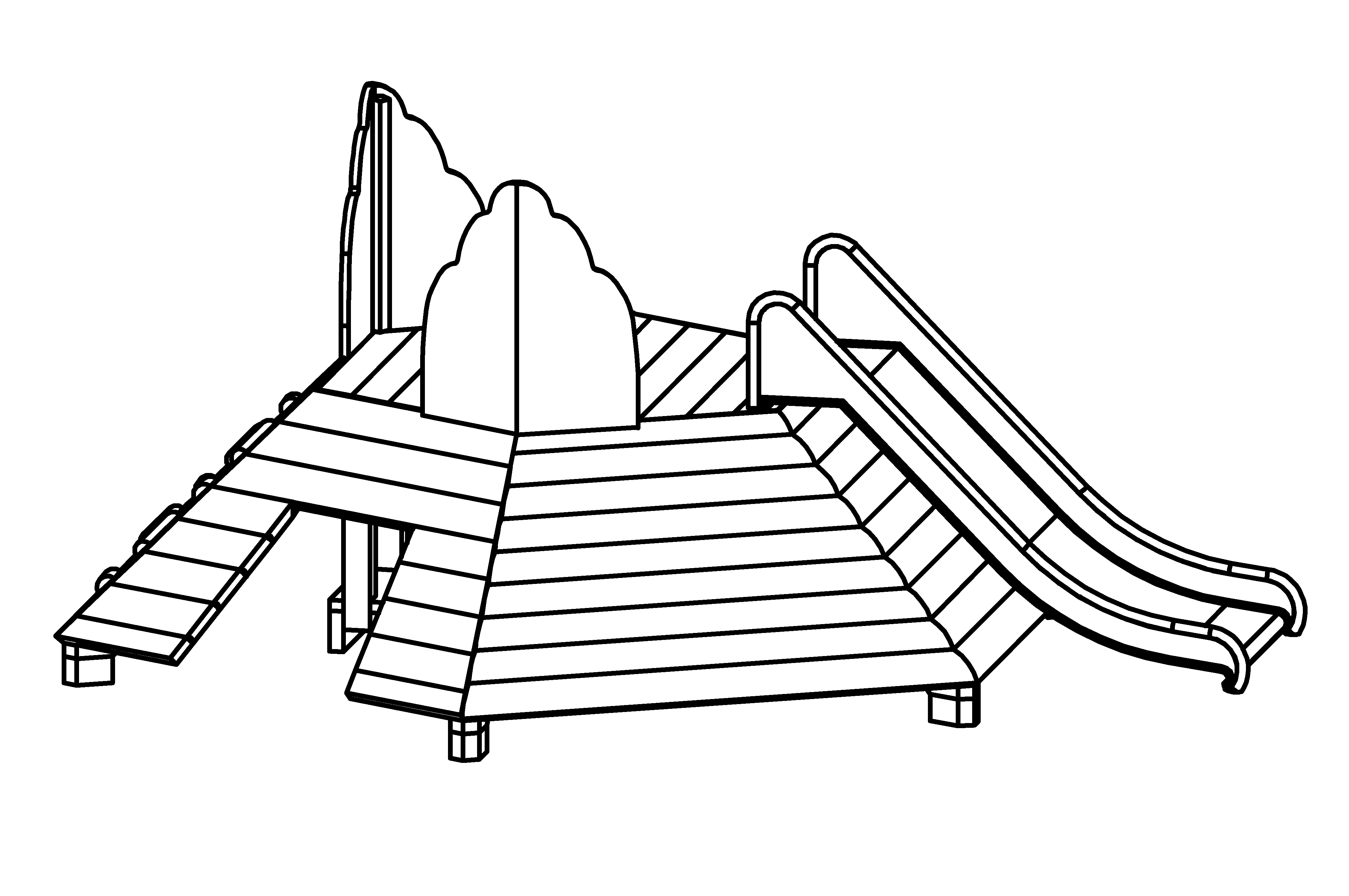 Kleiner Berg mit Höhle