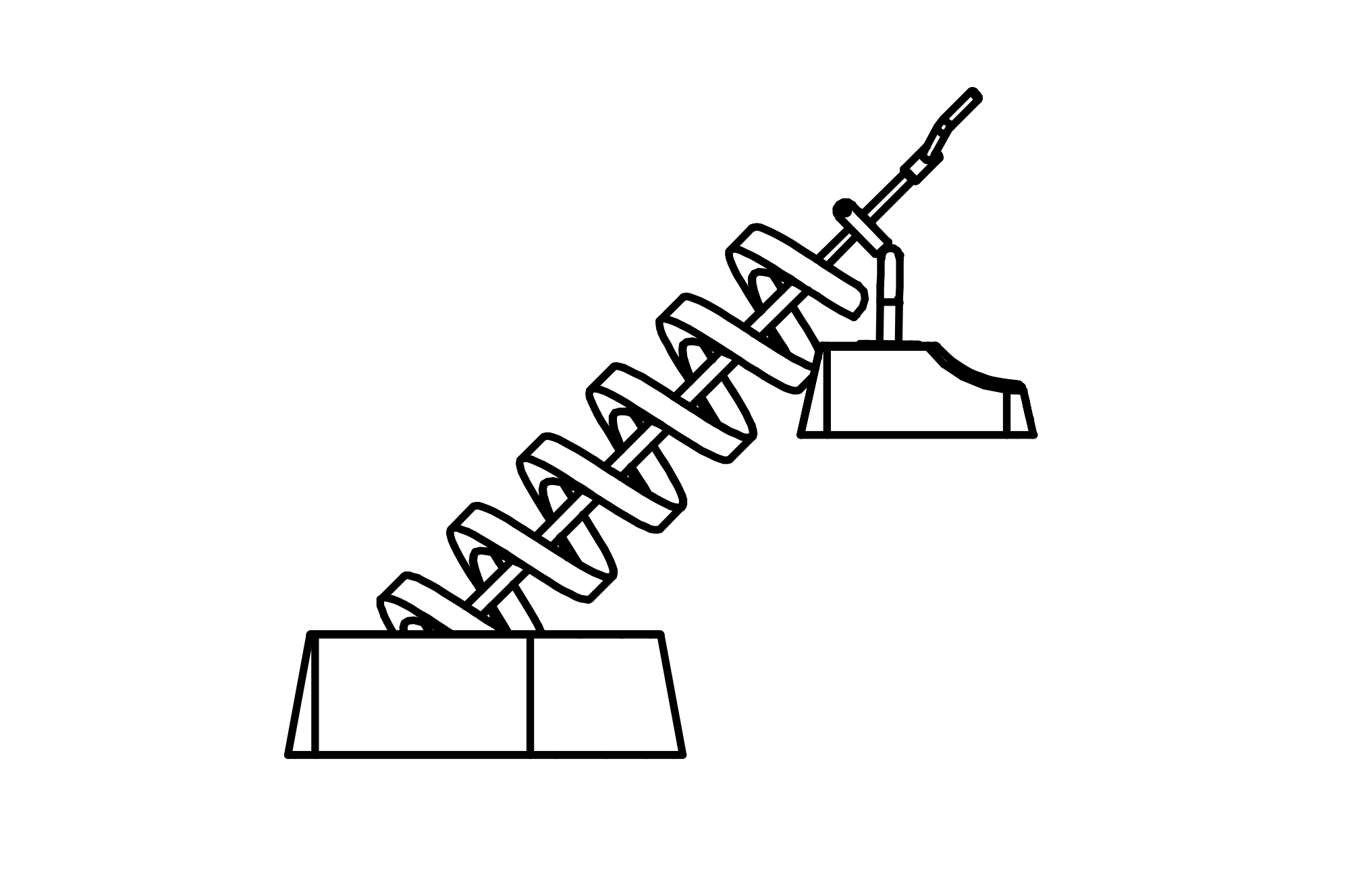 Archimedes Screw  with crank open