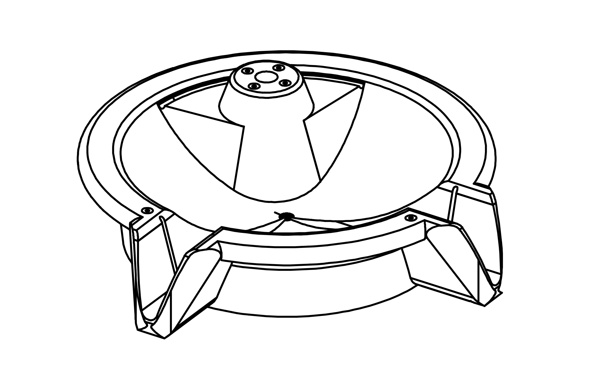 Round Reservoir with 2 openings