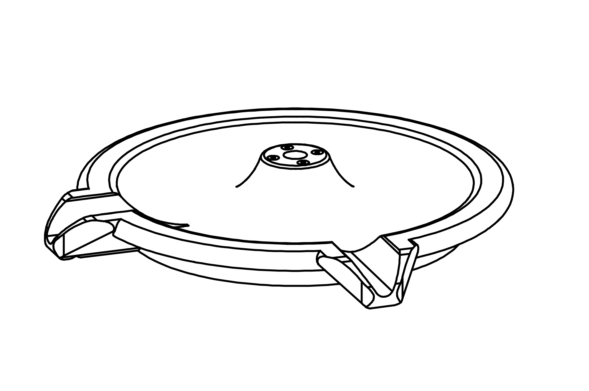 Round Water Basin with 2 openings and pump connection