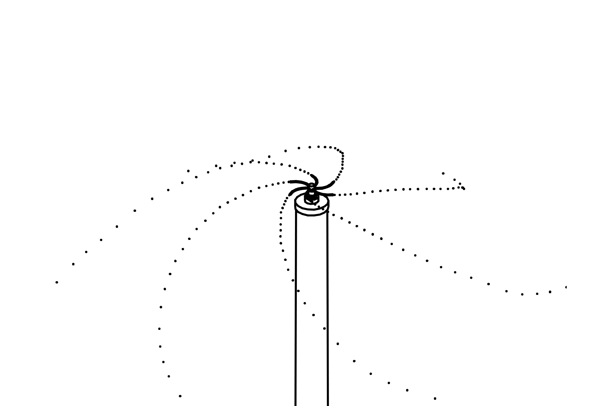 Horizontal Star Rotor, mast made of stainless steel 