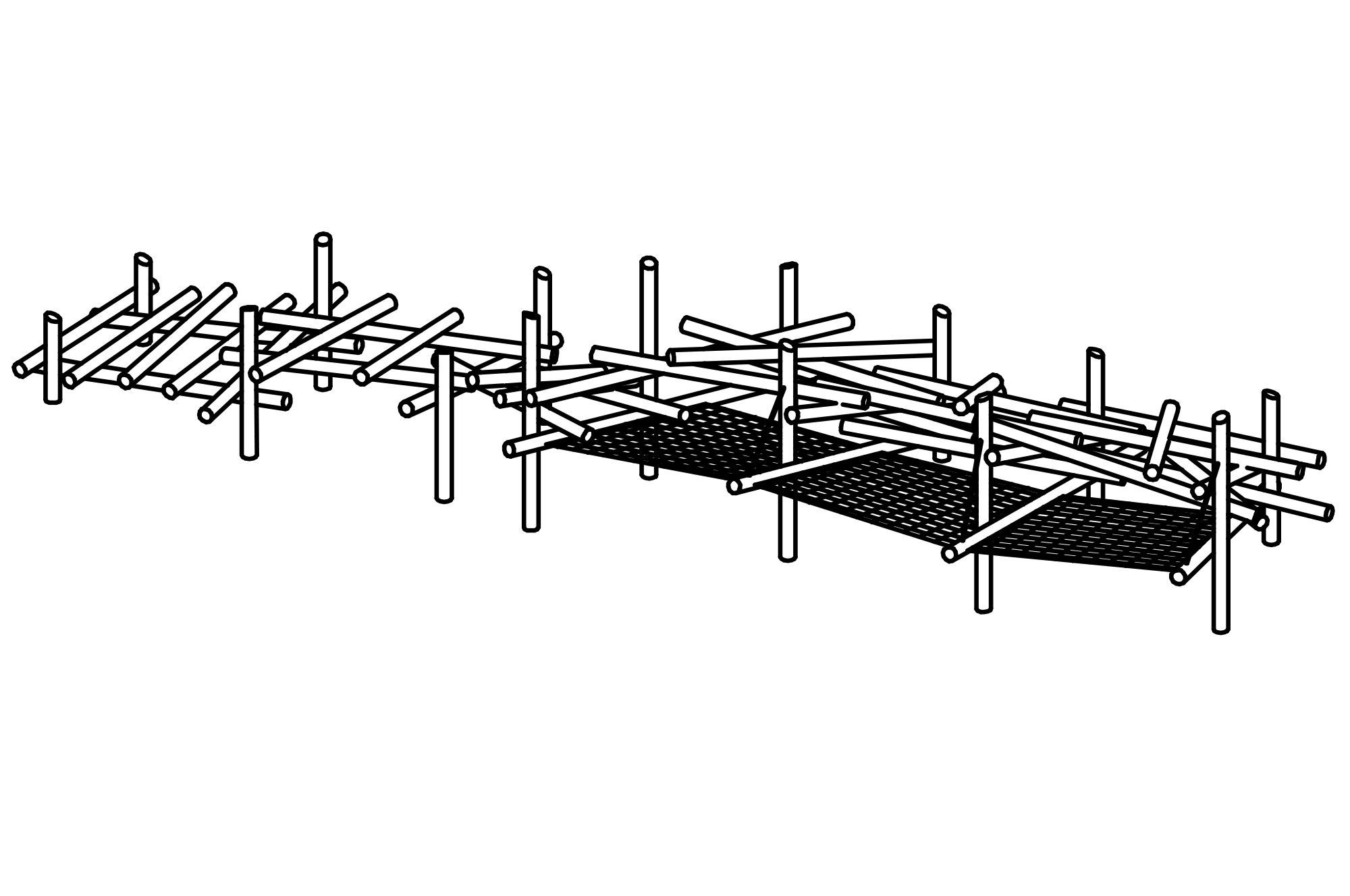 Climbing Structure 02, made of larch