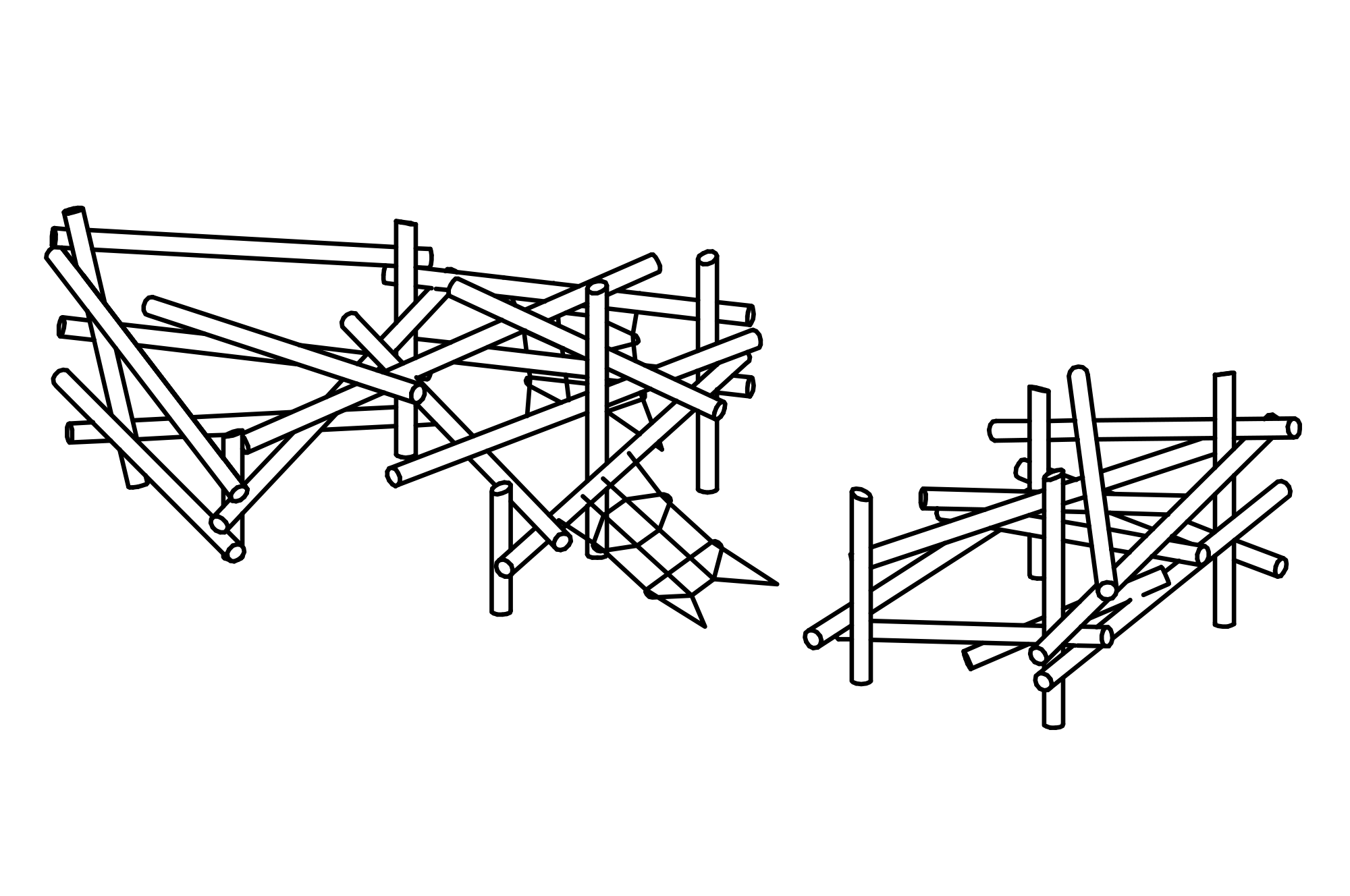 Climbing Structure 11 made of larch