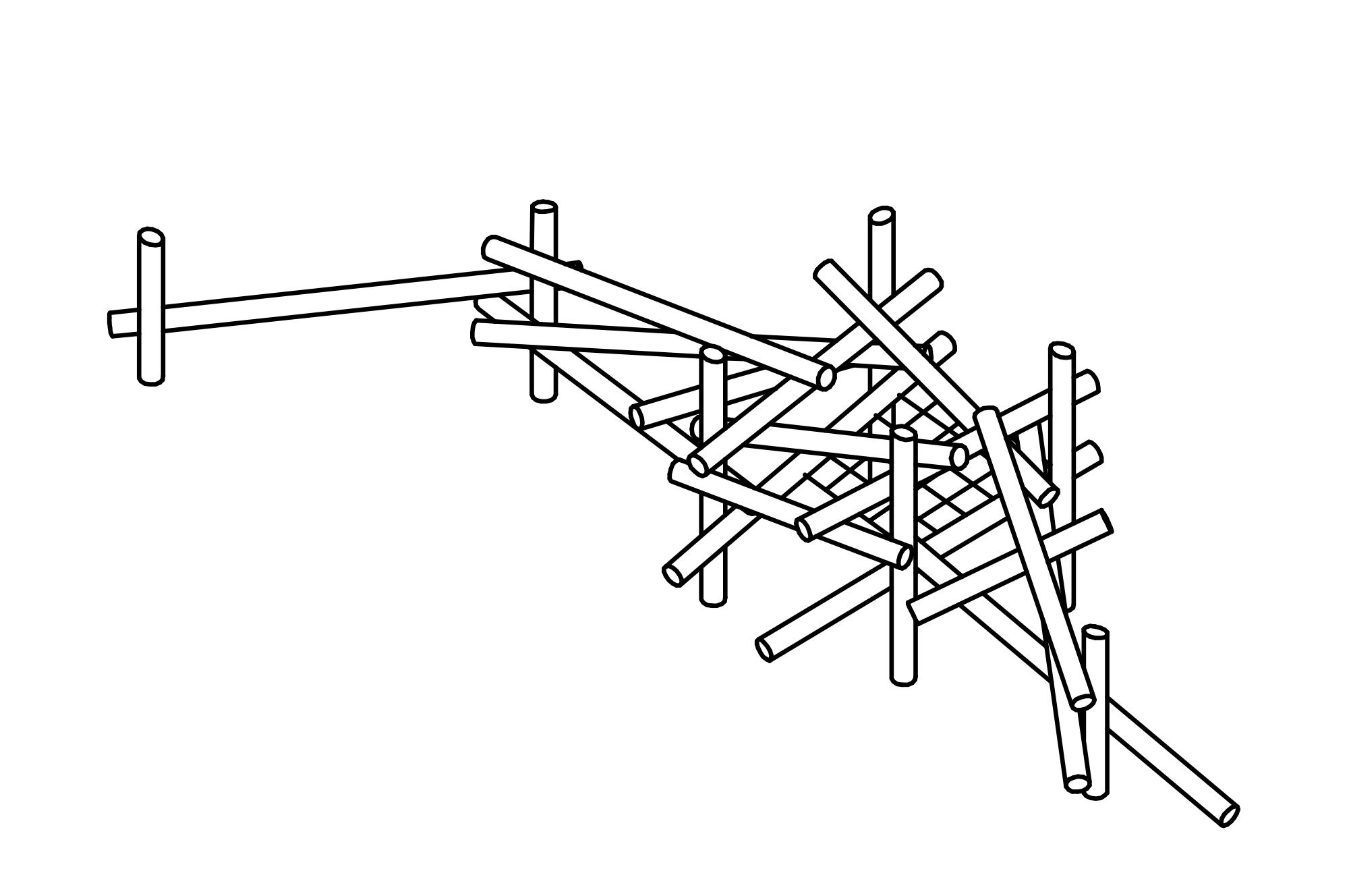 Climbing Structure 18, made of larch