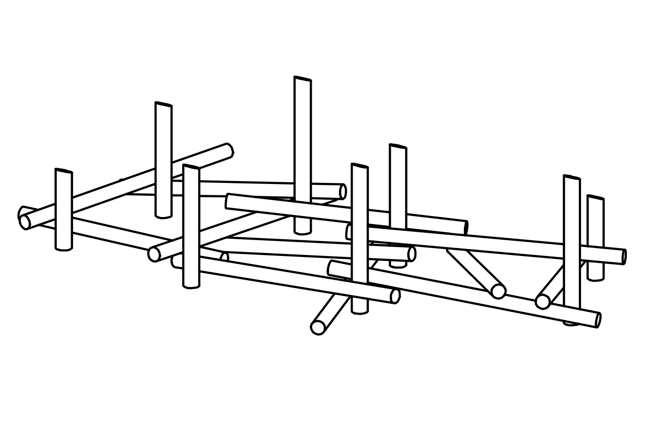 Climbing Structure 21 made of larch